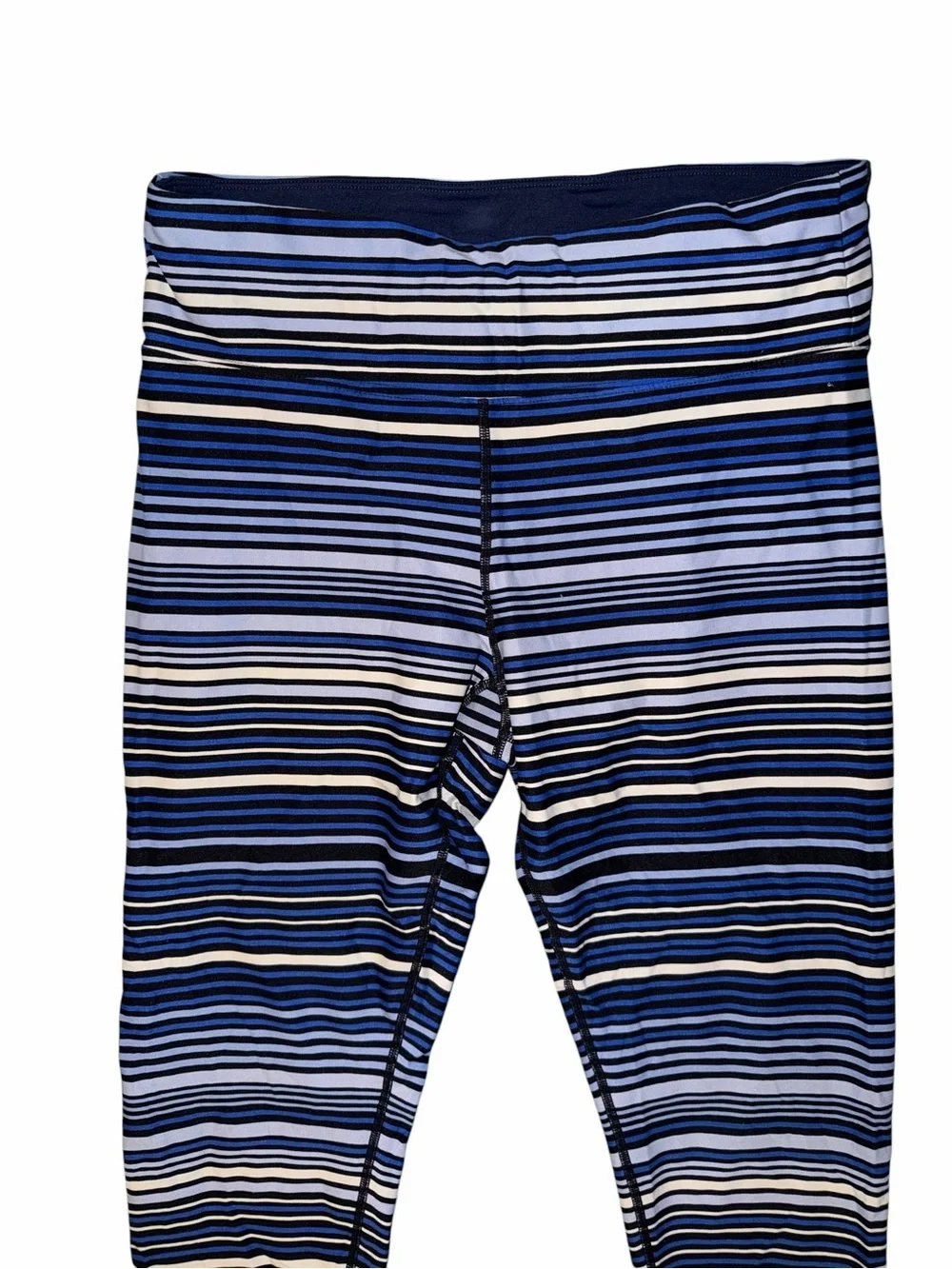 Calvin Klein NWOT Blue and White Striped Leggings